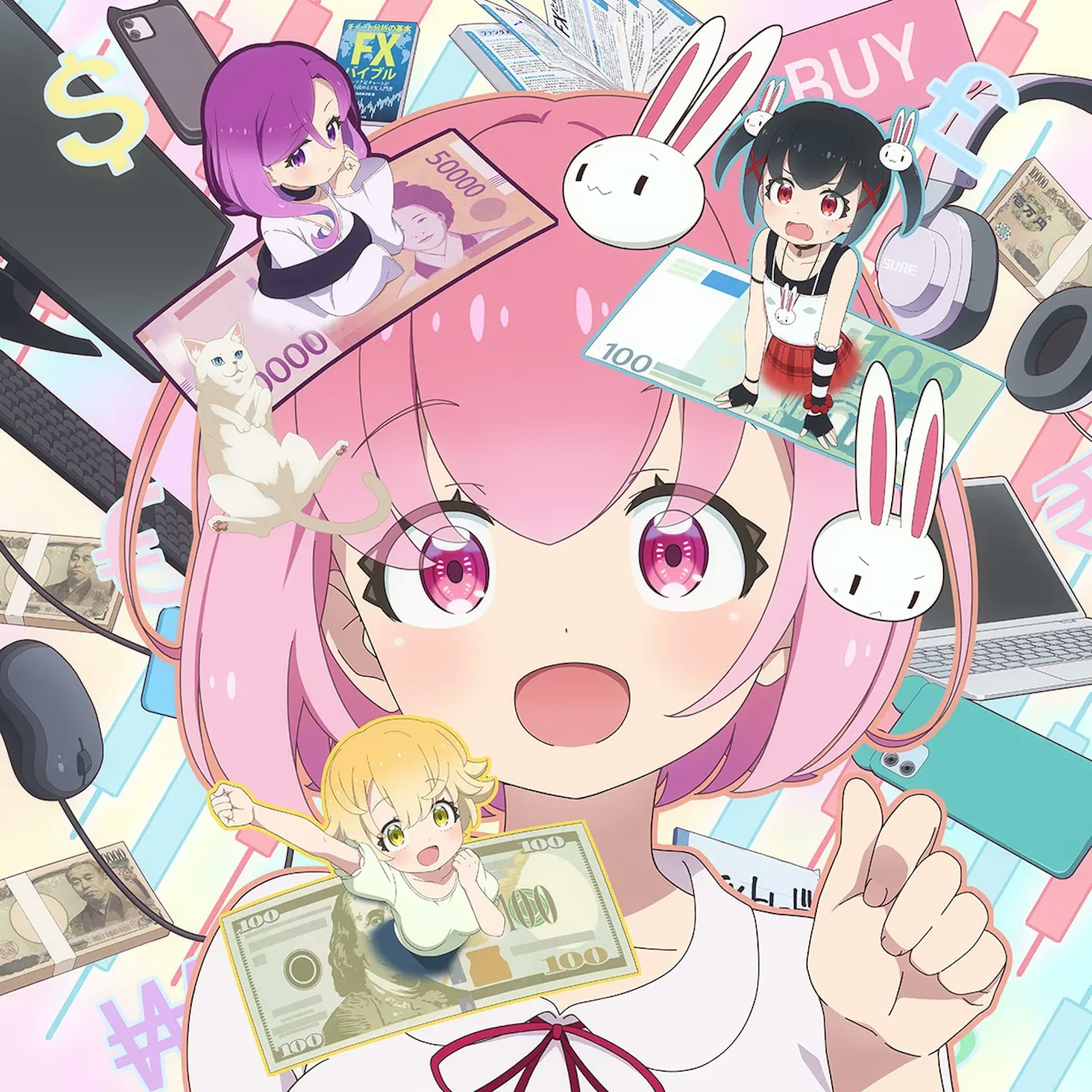 人氣漫畫《FX戰士久留美》(FX戦士くるみちゃん)由Passione製作、小川優樹執導,主角福賀久留美由聲優鈴木愛奈配音,其母親福賀梢則由資深聲優能登麻美子聲演。(《FX戰士久留美》宣傳海報)