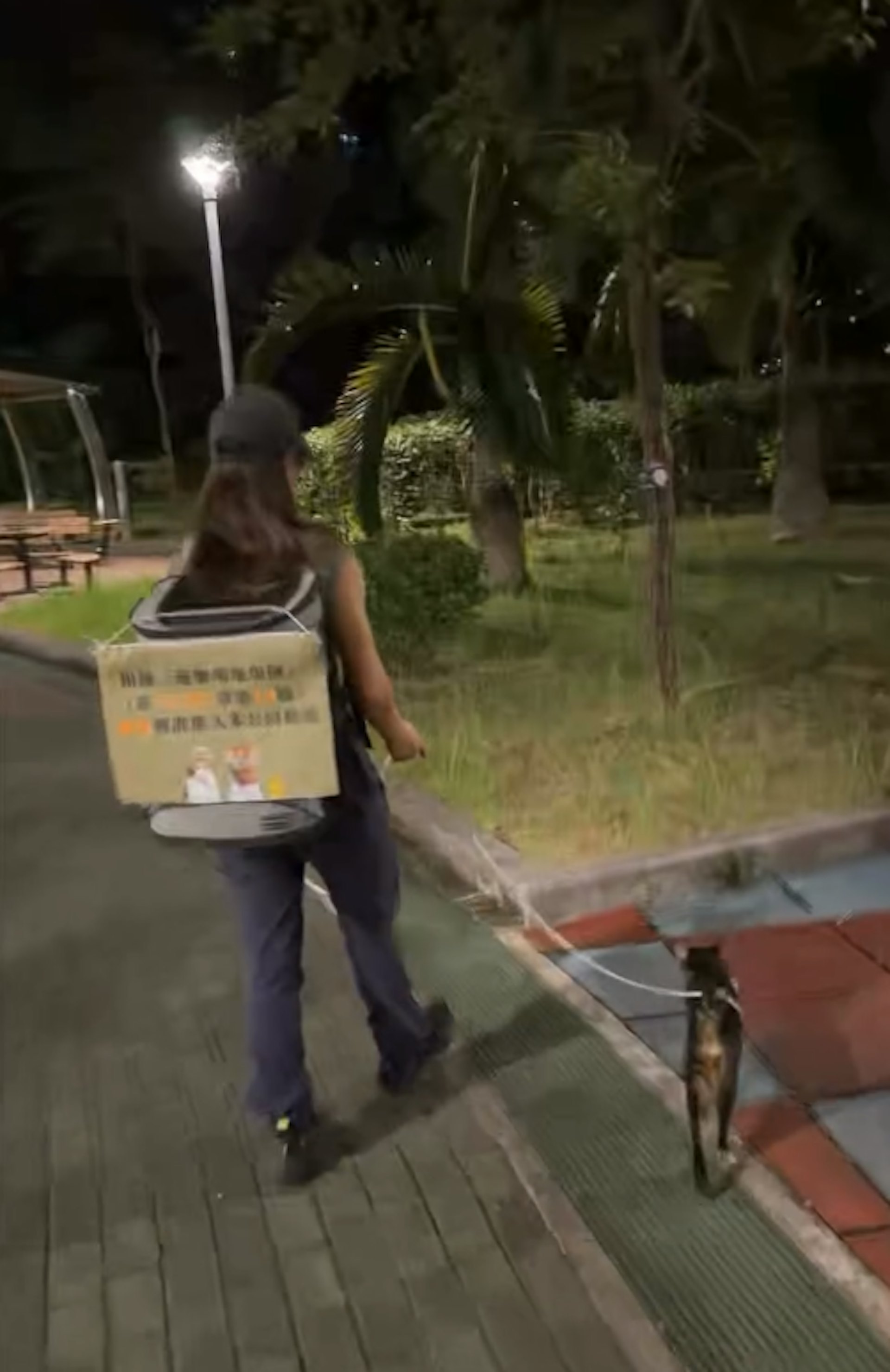 一名女子早前帶同愛貓到康文署轄下公園散步,屢次被前線保安人員無理阻撓及驅趕,更有康文署場地主管揚言向她發告票。(IG : pika.pikachu.0522)