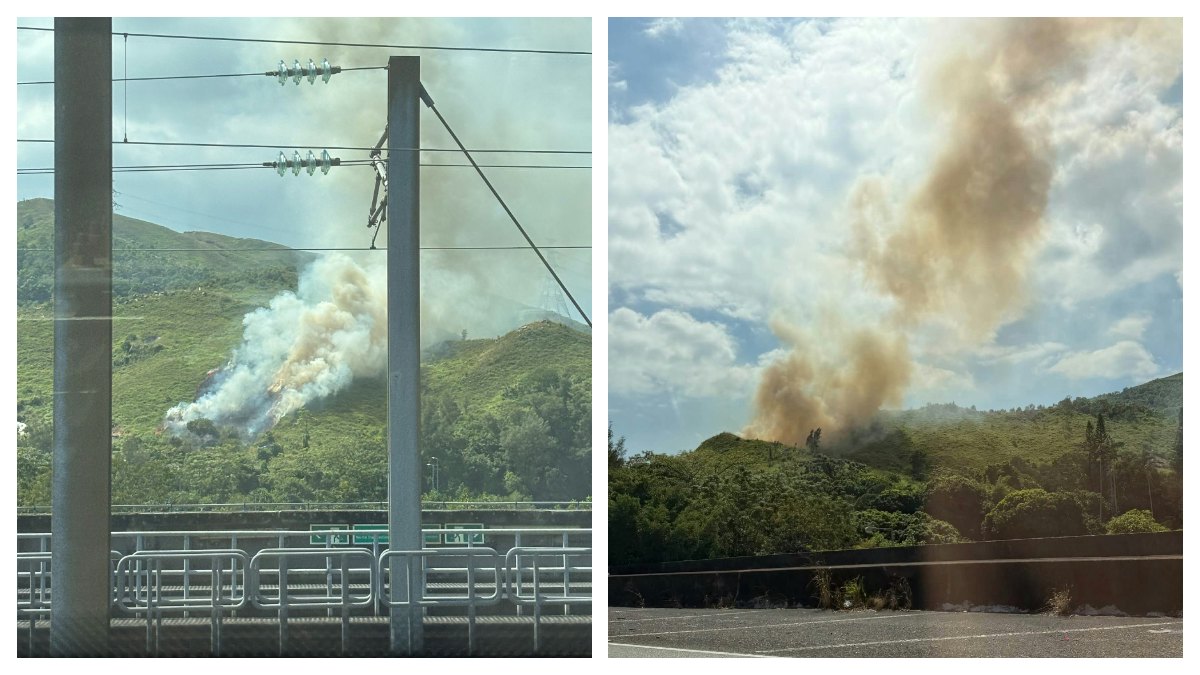 錦上路井坑山一帶山火 火線綿延30米 濃煙席捲半空