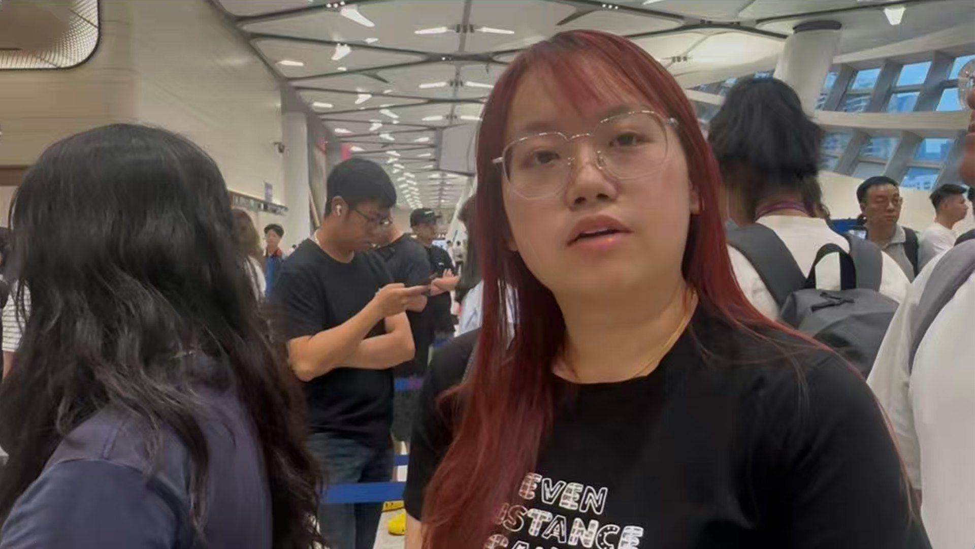 內地旅客潘女士。