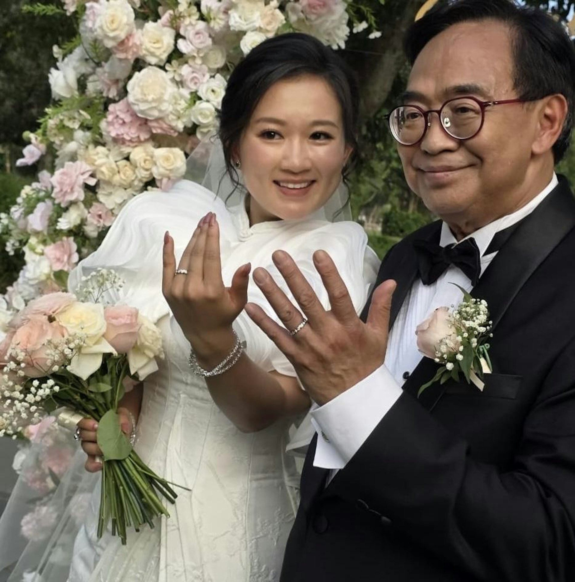 盧偉國、余仲欣結婚。(盧偉國FB)