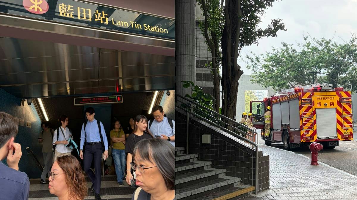 藍田站月台設備冒煙 觀塘綫列車不停藍田站 港鐵安排接駁巴士