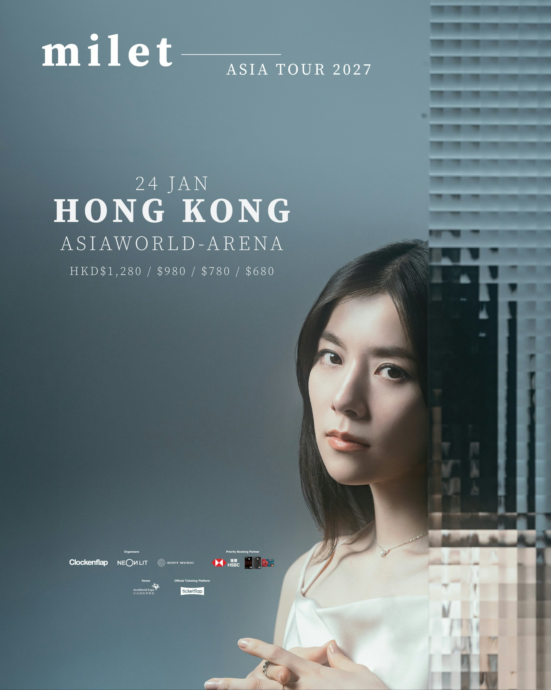 【milet Asia Tour 2027 - Hong Kong 香港站】海报(IG@clockenflap)