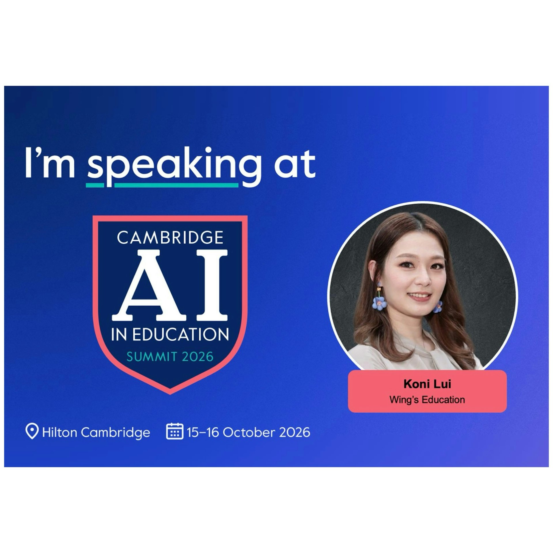 吕慧仪以公司执董身份发表AI演说。(IG@konniecrab)