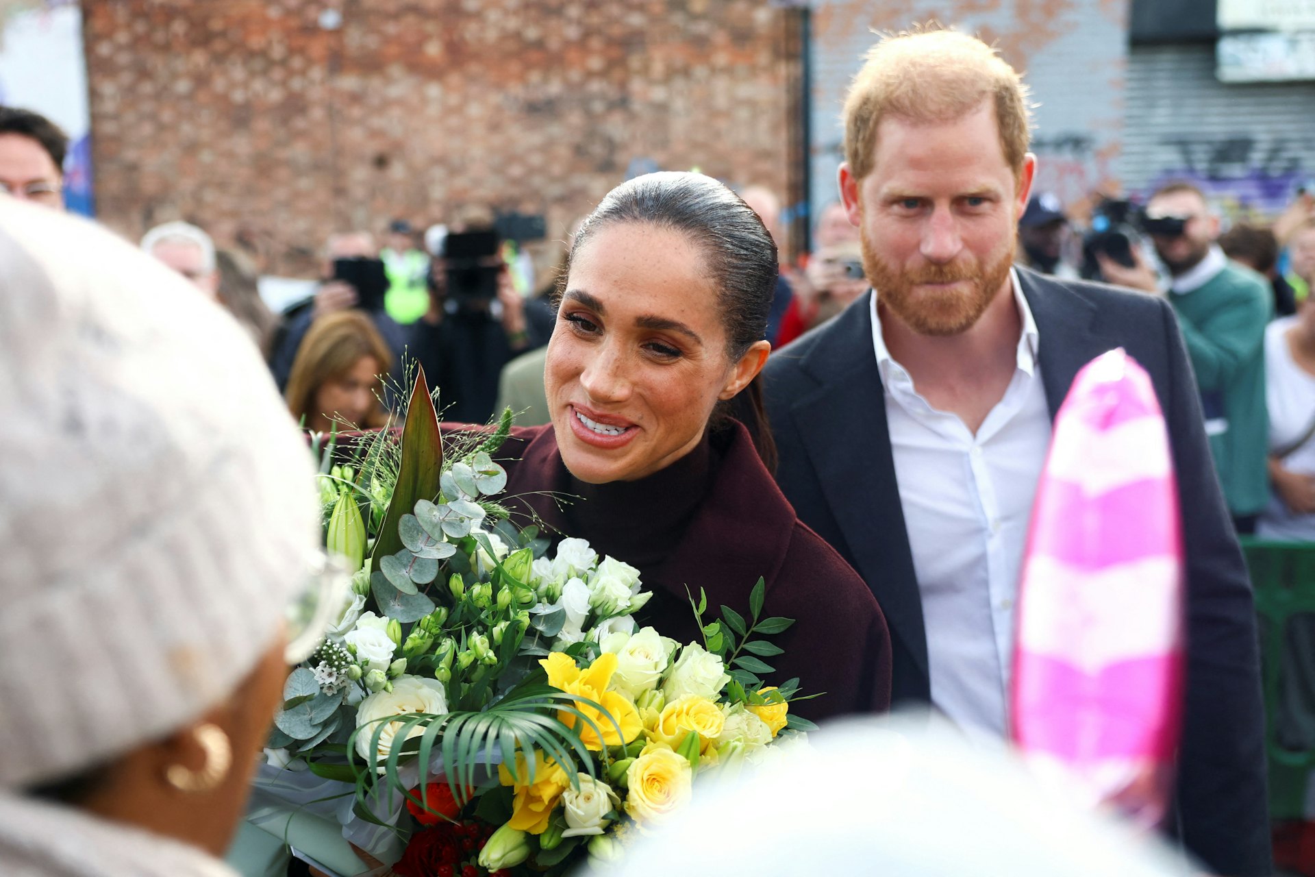 萨塞克斯公爵哈里王子(Prince Harry)与妻子梅根(Meghan Markle)于10月15日重游英格兰诺定咸(Nottingham)。