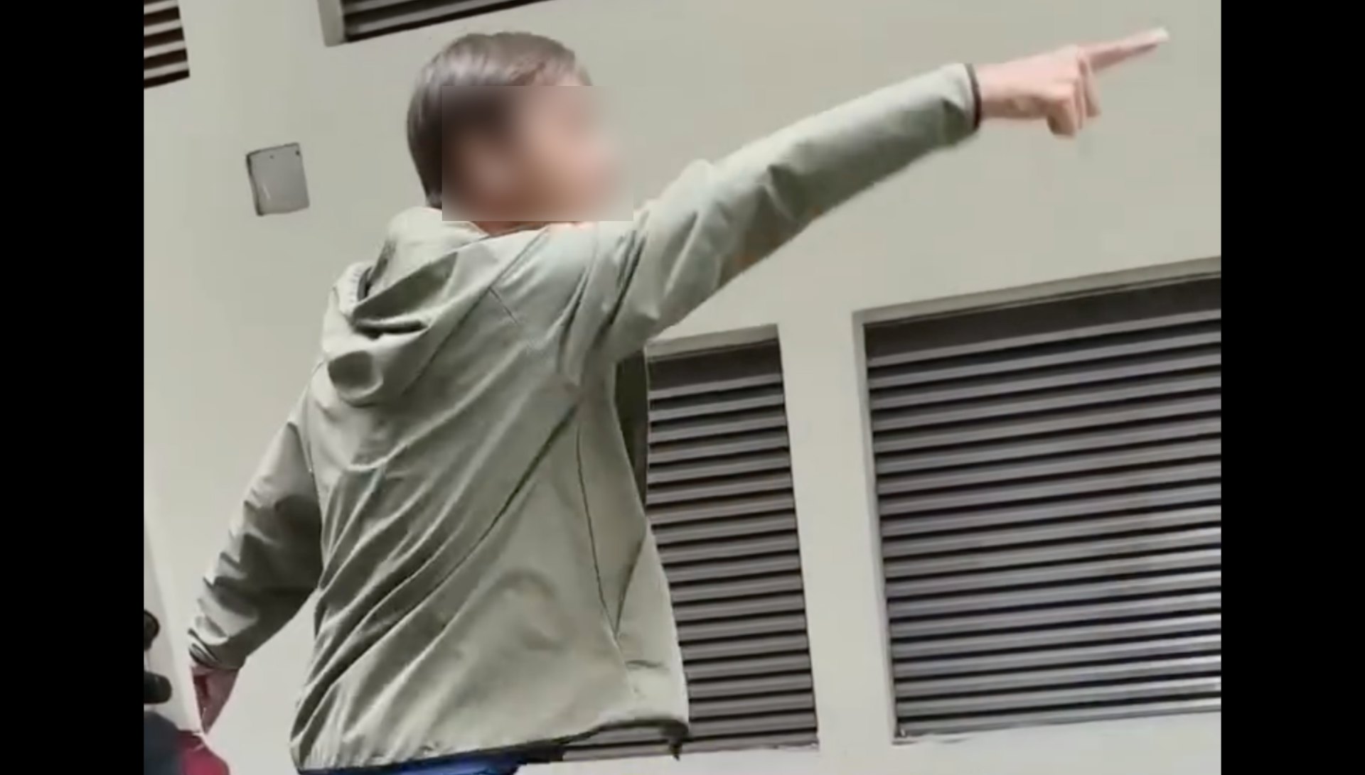 一名中年汉在中环街头,情绪激动怒骂「问侯」一名身穿制服的「黄脚鱲」。(交通督导员)