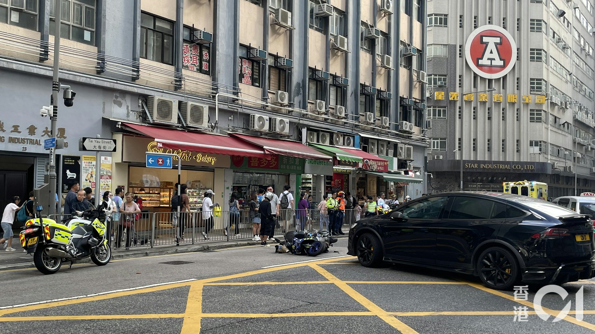 现场为双喜街及大有街交界。