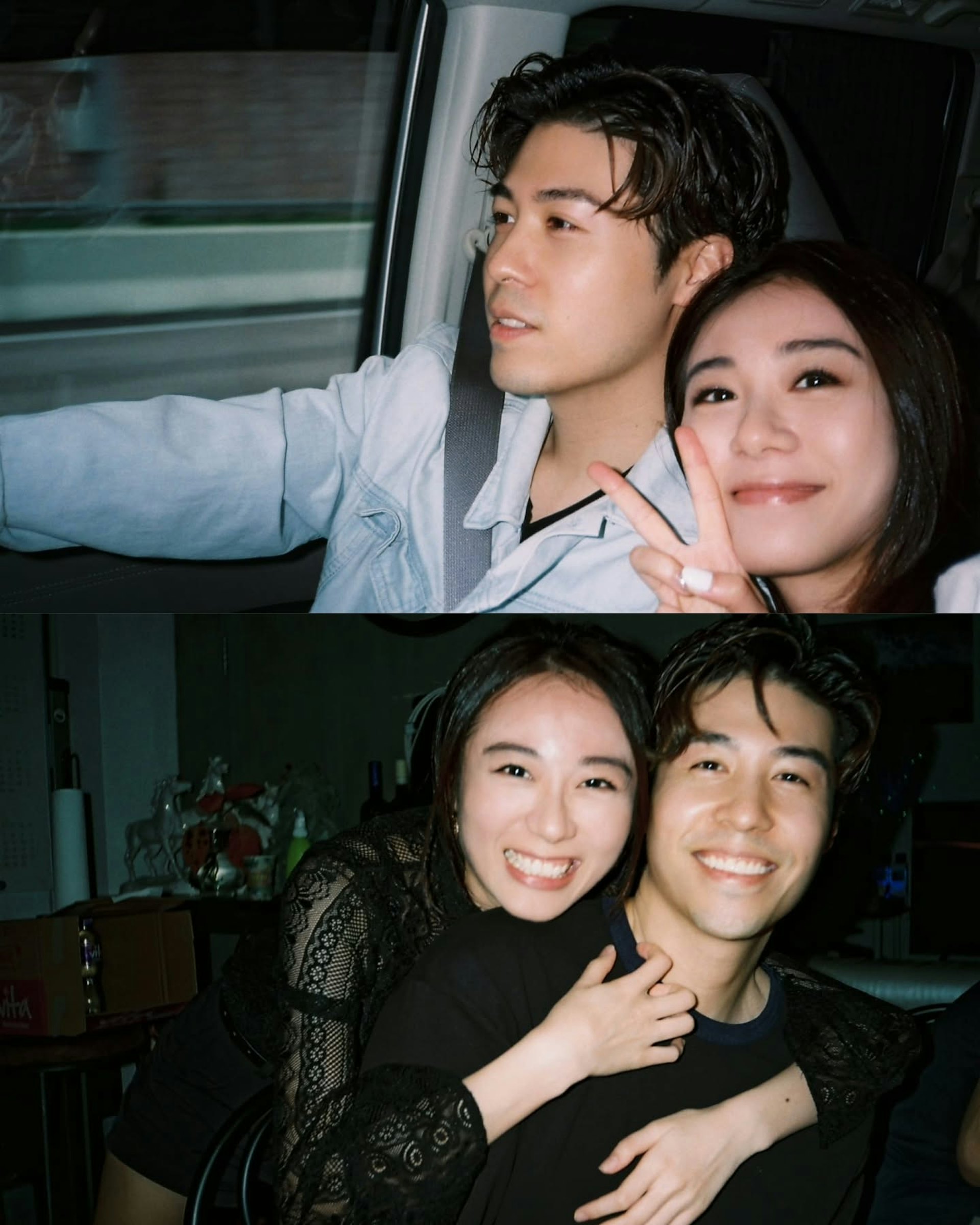 因合作拍摄TVB剧集《法言人》而擦出爱火。(IG@wongfeiiiiii)
