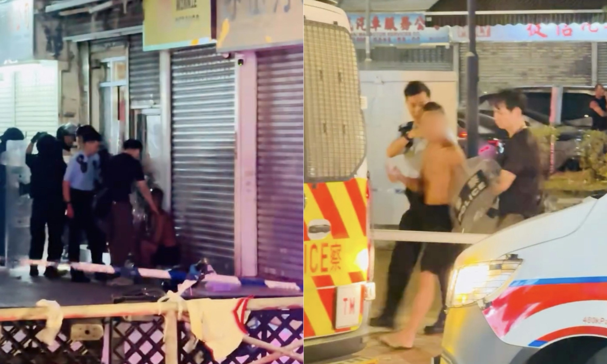 屯門仁愛堂圍越南漢遭斬傷 腹與前臂中刀送院 警持盾追緝兩同鄉