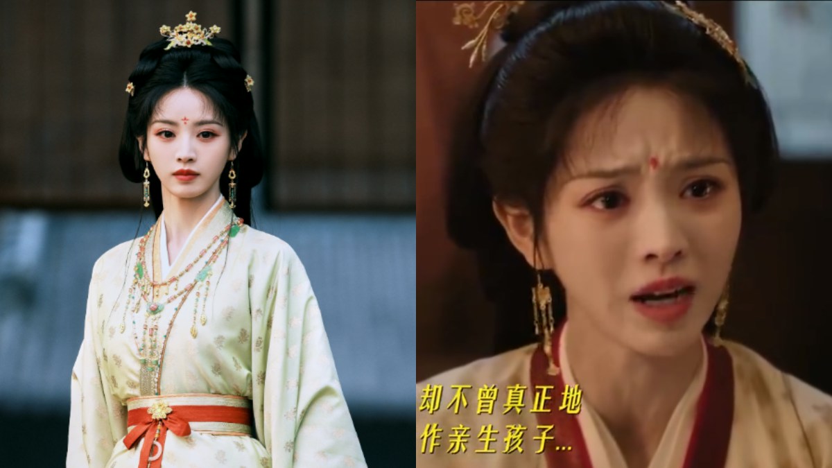 『嫁金釵』で田曦薇が演じる魏嬈の姿を並べた画像