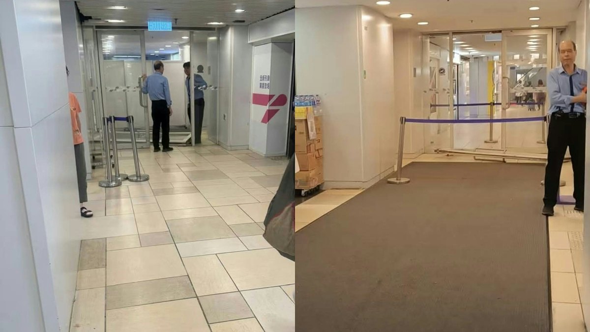 屯門蝴蝶廣場玻璃大門突鬆脫 39歲女推門遭擊中頭部送院