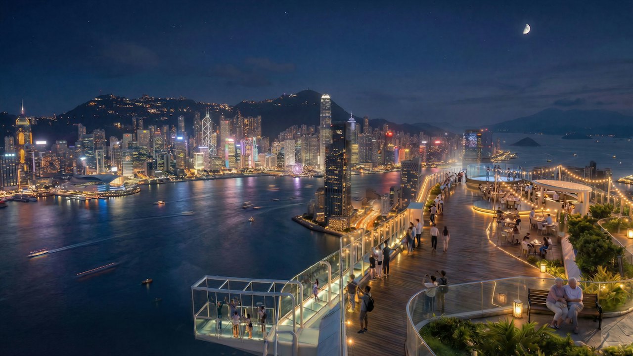 紅磡海濱|最新建議臨海用地棄建住宅 地標大樓懸空觀景台曝光