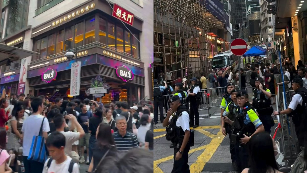 萬聖節|中環蘭桂坊未入夜已逼爆 警方黃昏前拉橙帶實施人流管制