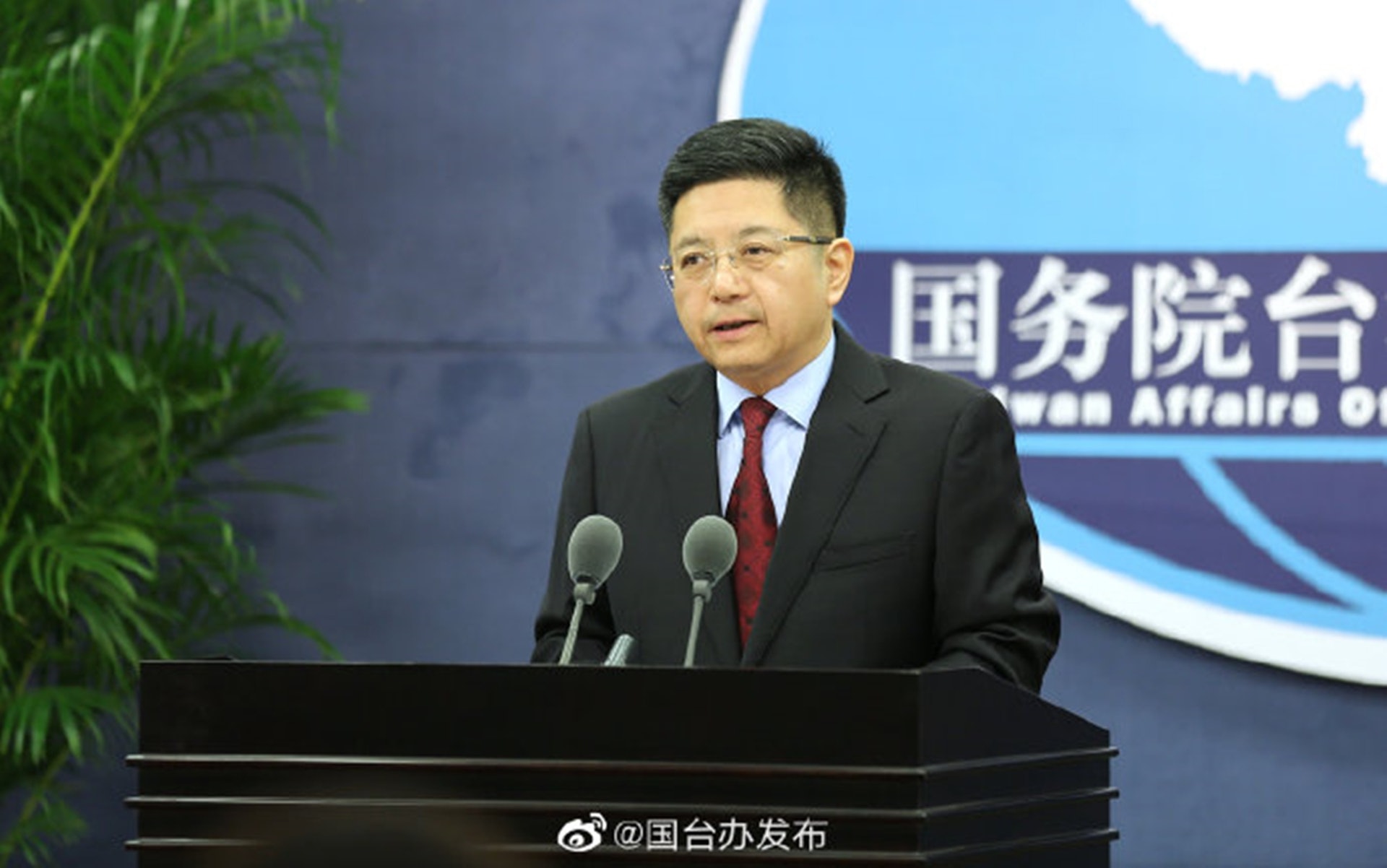 馬曉光強調,大陸軍機演訓是維護主權必要行動,有人感到威脅,只能說明其企圖勾結外部勢力搞分裂。(微博@國台辦發佈) 馬曉光強調,大陸軍機演訓是維護主權必要行動,有人感到威脅,只能說明其企圖勾結外部勢力搞分裂。(微博@國台辦發佈)