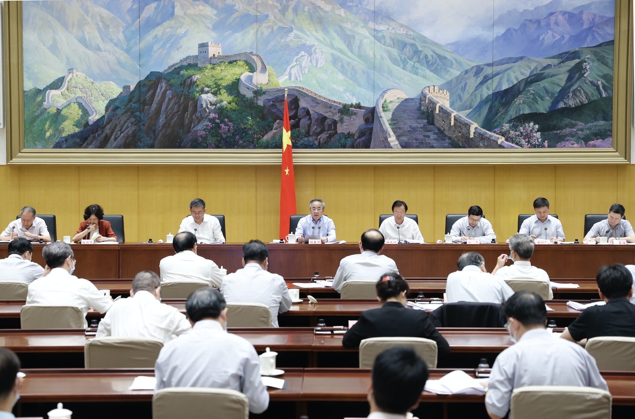 2020年7月10日,胡春華出席中國擴大農業農村有效投資電視電話會議。(新華社) 2020年7月10日,胡春華出席中國擴大農業農村有效投資電視電話會議。(新華社)